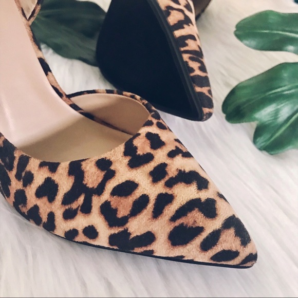 Leopard Pumps, Leopard Print D’Orsay Shoes Suede - Picture 3 of 6